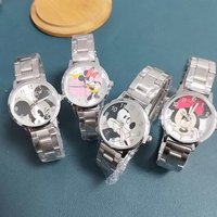 Mickey Mouse Women Watch Fashion Girl Boy Children Watches Cartoon Style Steel Students Quartz Adult Watch Birthday Gift