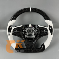Carbon Fiber Steering Wheel for A-cura 2015-2020 L-TX Sport Style White Perforated Leather Black suede Grip Upgrade Performance