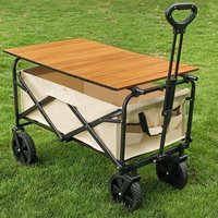 Folding Camping Trolley Table Top Garden Cart Board Folding Table Board Picnic Beach Cart Cover Board Outdoor Picnic Supplies