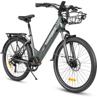 AliExpress NONE Electric Bike 500W Peak Power Brushless Motor 36V15AH Lithium Battery City Bicycle Adult with Front Basket 26inch Tire Ebike