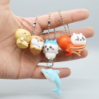 Chiikawa Ocean Series Keychain Bag Hanger Zipper Decor in Stock Gift Usagi Hachiwear Chii Zoo Aquarium Model Ornament Cute