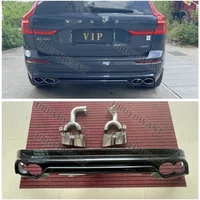 Diffuseur de lèvre de coffre de pare-chocs arrière ABS avec embouts d'accès, adapté pour Volvo XC60, 2018-2025, nouveau