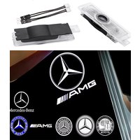 2Pcs Car Door Welcome Light Led HD Projector Lamp Courtesy Lights For Mercedes Benz C117 W117 E COUPLE C207 C205 A205 W218 C218