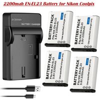 2200mah EN-EL23 ENEL23 EN EL23 Battery + Charger for Nikon Coolpix B700 P600 P610 P610S P900 P900S S810C Camera Battery