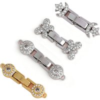 2/4Pcs 18K Gold Plated Brass Inlaid Zircon Pearl Clasps Fasteners For DIY Bracelets Bracelets Bracelets Jewelry Making Supplies
