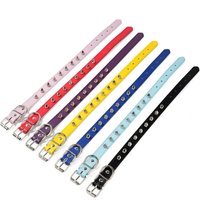 Pet Products Leather Cat Dog Collar Cool Adjustable Pet Spiked Studded Collars Exquisite Colorful Pet Necklace Small Medium Pets