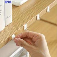 8PCS Mini Sticky Hooks Seamless Adhesive No Drilling Self-Adhesive Key Holder Small Decorative Hooks