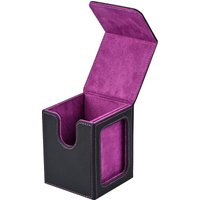 Card storage box with display window, can hold more than 120 single-layer card sleeves, magnetic PU leather box.