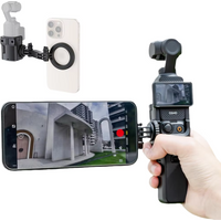 JJC Magnetic Extension Adapter Cell Phone Teleprompter Holder for DJI Omso Pocket 4 3 Vlogging Video Accessory with Cold Shoe
