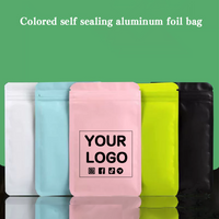 100-piece matte aluminum foil zipper bag, suitable for matcha, cocoa, snacks, coffee powder, butter seeds, tea, and seasonings