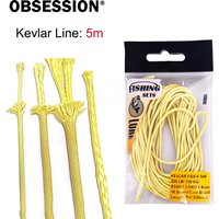 OBSESSION 70-300LB String Strong Hollow Core Assist Line For Boat Binding Jigging Hook Accessories Braided Kevlar Fishing Line