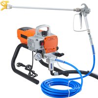 SucceBuy 1500 W 1800 W Pro Airless-Wandfarbspritzgerät, elektrische Spritzpistole, einstellbarer Sprühdruck, Wandfarbspritzmaschine