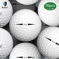 Caiton 50Pcs 2-Layer Golf Balls Max Distance Soft Feel Spin Control Durable Precision Practice Training Play Balls for Golfers