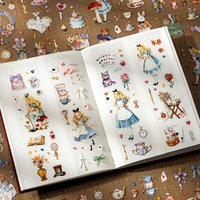 Fairytale DIY Die-Cut PET Sticker Book, Multi-element & Multi-functional Scrapbook Collage Material, Must-Have for Craft Lovers