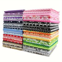 7pcs DIY Quilting Fabric Bundle - 100% Cotton, Geometric Patterns,Hand Wash Only, Quilting Supplies And Tools