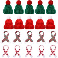 1:12 Doll Clothes Christmas Doll Scarf Mini Xmas Dolls Hat Winter Doll Accessories Doll House Decor Photographic Prop