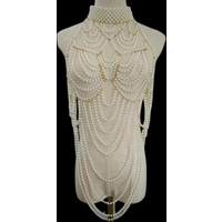 Sexy Accessories Women Bikini Pearl Chest chain Body Chain Jewelry Totally Hand-made Bra Fringed For Beach Nightclub Waist Chain