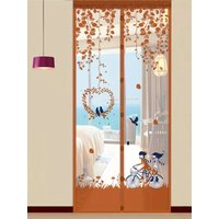 AliExpress NONE 1pcs bike pattern Magnetic Screen Door Curtain Anti-Mosquito Easy Install Blackout Hands-Free Living Room Magnetic Door Curtain