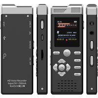 Voice Activated Dual Microphone Recording Password Protection Line-in T-MARK Digital Voice Recorder MP3 Music Player Dictaphone
