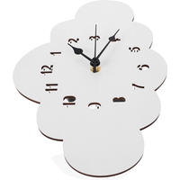 Cartoon Cloud Wooden Wall Clock Silent Nursery Kids Room Decorative Hanging Clock Nordic Style Bedroom Living Room Mute Non