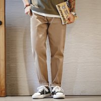 Maden Männer Khaki Raw Jeans 11,7 UNZEN Redline Selvedge Denim Jeans Amekaji Gerade Hosen Männliche Casual Hosen Hombre Feste Hosen