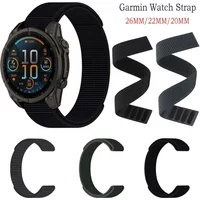 26mm 22mm 20mm Nylon Strap For Garmin Fenix 8 51/47mm E/7X/6X/5X Quick Release Bracelet Wristband Garmin Forerunner 965 745 955