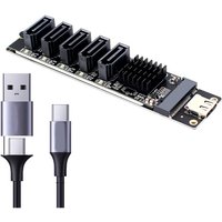 Type C to SATA3.0 Adapter Card 6Gbps High Speed USB3.1 to SATA Expansion Card with Smart Indicator Computer Accessories