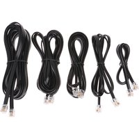 RJ11 RJ12 6P6C Data Cable Male To Male Modular Data Cord Straight Wiring Pinout Telephone Handset Voice Extension Cable