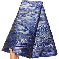 PGC 2025 High Quality Nigerian Flower Floral Damask Tissu Fabrics For Wedding Gold African Brocade Jacquard Lace Fabric LY4041