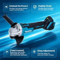 Makita DGA504 18V Brushless Cordless Angle Grinder (125mm) - Multi-Purpose Lithium Power Tool (Bare Machine)