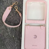 Original motorola Embossed Case For Motorola Razr 60 Macaron Pink Protective Cover