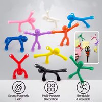 10Pcs Colorful Fridge Magnets Cute Mini Man Flexible Magnetic Sticker Magnet People for Refrigerator DIY Hook Home Office Decor