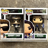 Funko POP Original Mortal Kombat 2 Johnny Cage Kitana #1958 #1959 Vinyl Figure Collectible Model Toy Decor Gift for Fans