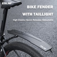 ESLNF Mountain Bike Fender With Taillight Quick Release Two-Section Adjustable Road Bike Mud Baffle Riding Equipment