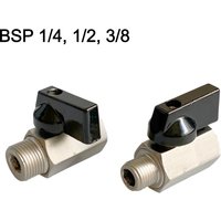 Mini Handle Ball Valve With BSP 1/4, 3/8, 1/2 Male To Female Thread Ballvalve For Air Compressor Water Gas Oil Shut on/Off Valve