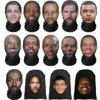 3D Printed Kanye Mask Elastic Mesh Full Face Mask for Cosplay Headwear Hip Hop Fashion Balaclava Hood Hat Headgear New