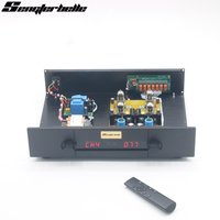 STR05A 12AX7/ECC83 Vacuum Tube Remote Control Audio Preamplifier HiFi Home Sound Pre-Amplifier 4-Way Inputs & 1-Way Output