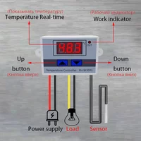 New W3001 Digital Control Temperature Microcomputer Thermostat Switch 12/24/220V Thermometer Thermoregulator Thermostat