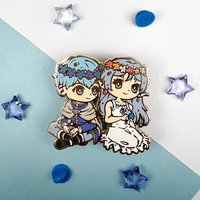 Elf and Knight Enamel Pin