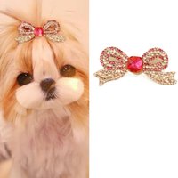 Pet Accessories, Rhinestone Bow, Dog Hair Clip, Maltese, Yorkshire Terrier, Shih Tzu