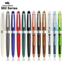 12 Colors JINHAO 992 Fountain Pen Silver Clip Luxury Writing Ink Pens Student Business Office School Supplies Stationery PK 82