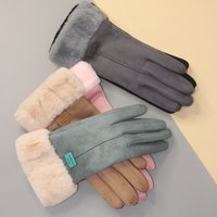 2023 New Fashion Women Gloves Autumn Winter Cute Furry Warm Mitts Full Finger Mittens Women Outdoor Sport Female Gloves