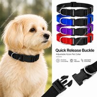 Adjustable Pet Dog Collar Nylon Dog Collars Classic For Puppy Small Medium And Large Dogs Soft Comfortable Pet Training Collar