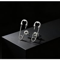 Fashion Chic Paper Clip Stud Earrings for Men Women Silver Color Pin Earrings Cool Punk Unisex Jewelry Gifts