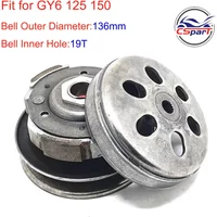 136MM 19T GY6 Clutch Assembly 125CC 150CC 152QMI 157QMJ Baotian Jmstar Jonway SunL Taotao Kazuma Scooter ATV Buggy Parts