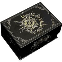Magnetic Lid Tarot Card Box, Portable Lightweight Storage Organizer for Oracle/Playing Cards, Jewelry Keepsakes, Home Display