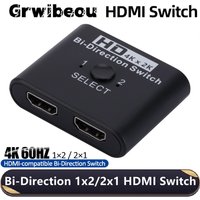 4K Bi-Direction HDMI Switch 2 in 1 Out/1 in 2 Out HDMI-compatible Switcher Splitter for PS4/3 TV Box 1x2/2x1 Switcher Adapter