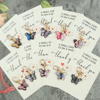 10 pcs charming butterfly flower keychains, perfect for use as party favors, bag decorations, or birthday gifts.