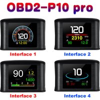 OBD2 HUD Speedometer OBD P10-Pro Head Up Display Smart Digital Overspeed Alarm Auto Electronic Accessori for Gasoline Car Custom