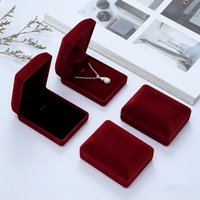 Velvet Necklace Pendant Box for Jewelry Gift, Small Jewellry Storage Display Case for Wedding Engagement Birthday Anniversary